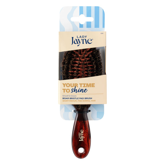 Boar Bristle Pad Brush Purse