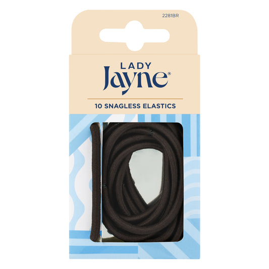 Snagless Elastics Thick Brown 10pk