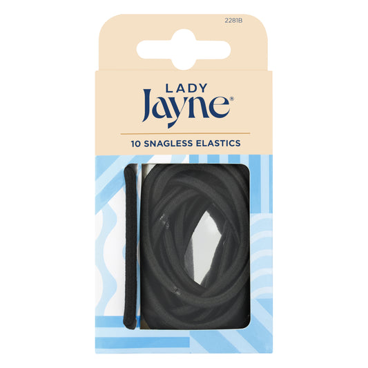 Snagless Elastics Thick Black 10pk