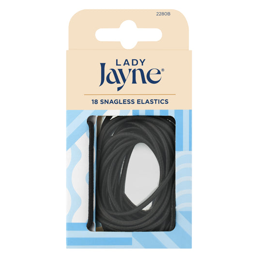 Snagless Elastics Thin Black 18pk