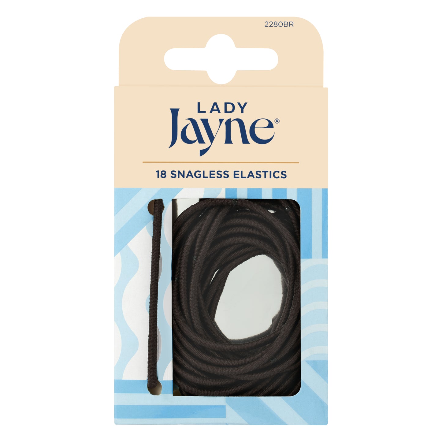 Snagless Elastics Thin Brown 18pk