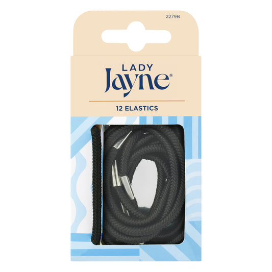 Thick Elastics Black 12pk